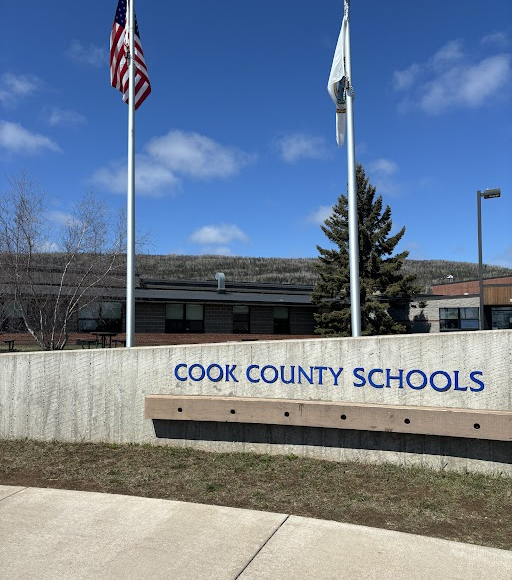 cook county schools sign with two flags